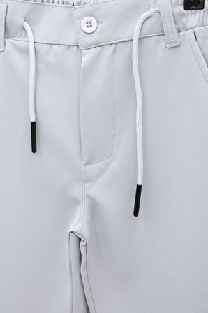 Erkek Çocuk Duble Paça Gri Kumaş Pantolon 21142