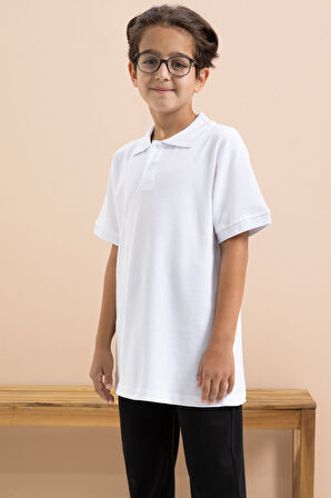 Erkek Çocuk Polo Yaka Kısa Kollu Okul Tişörtü 21410