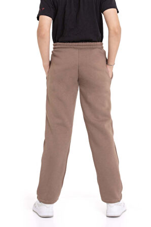 Kahverengi Erkek Çocuk Çima Detaylı Şardonlu Eşofman Altı 21472