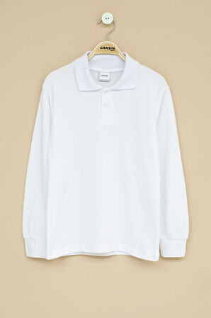 Kız Çocuk Polo Yaka Uzun Kollu 2'li Okul Tişörtü 22715