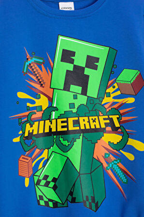 Mavi Erkek Çocuk Karakter Baskılı Bisiklet Yaka Eşofman Takımı 23264