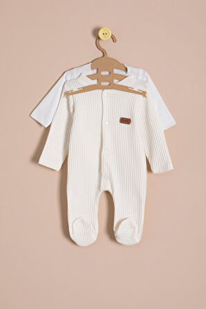 Bej Petekli 10'lu Bebek Hastane Çıkışı Seti Unisex 23331