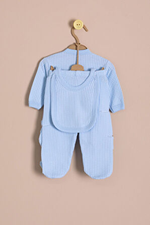 Mavi Erkek Bebek Petekli 7'li Hastane Çıkışı Seti  23332