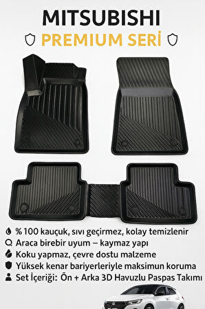 Mitsubishi Colt 2023+ Uyumlu 3D Havuzlu Oto Paspas