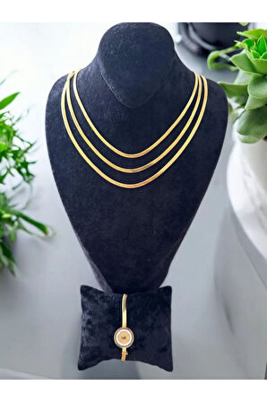 Sultan Işıltısı Seti Çelik Takı Set Cns 058