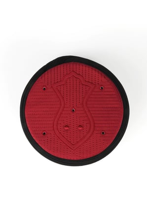 Çocuk Namaz Sarığı - Siyah Kumaş - Bordo Takke - Yuvarlak Sarım - Nâli Şerif - 4 metre