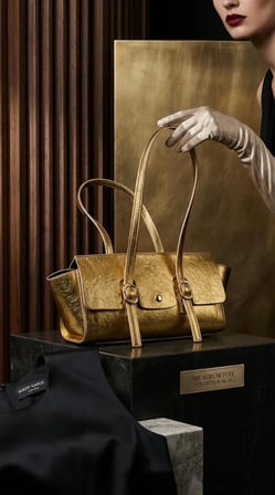 Parlak Gold Mini Omuz Çantası Yumuşak Deri Görünümlü Fermuarlı Kadın El ve Kol Çantası