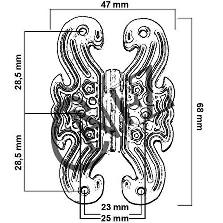 Saç Kelebek Menteşe - Büyük, Sarı, 100 Adet