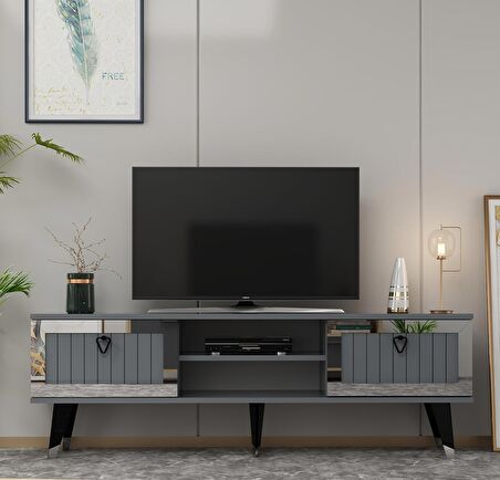 LİDYA TV STAND ANTRASİT-GÜMÜŞ