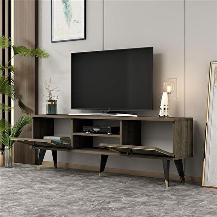 LİDYA TV STAND CEVİZ-ALTIN