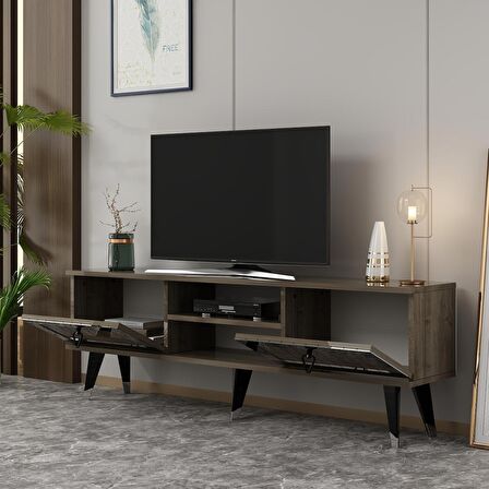 LİDYA TV STAND CEVİZ-GÜMÜŞ