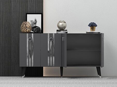 150 CM IŞIL KONSOL ANTRASİT-GÜMÜŞ