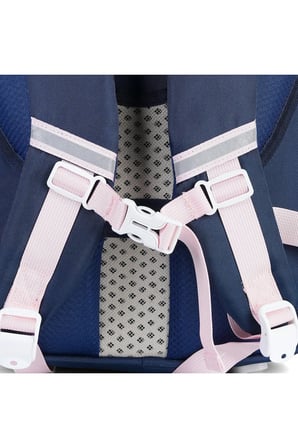Relaxion 1816 Kız Çocuk Pembe Ergonomik Ortopedik İlkokul Çantası Seti 3'lü Aksesuarlı Beslenme ve Kalemlikli