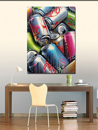 Kanvas Tablo Gazlı İçecek Kutuları