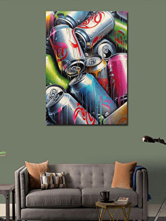 Kanvas Tablo Gazlı İçecek Kutuları