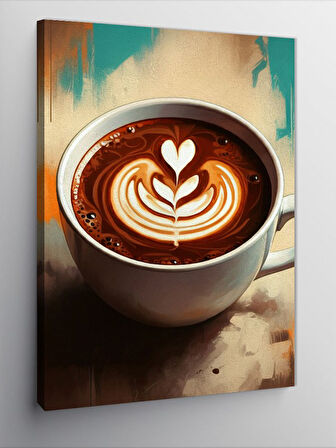 Kanvas Tablo Latte Art Kahve