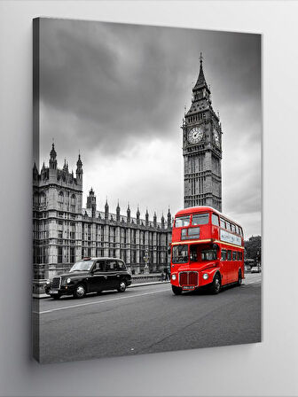 Kanvas Tablo Londra Ve Kırmızı Otobüs