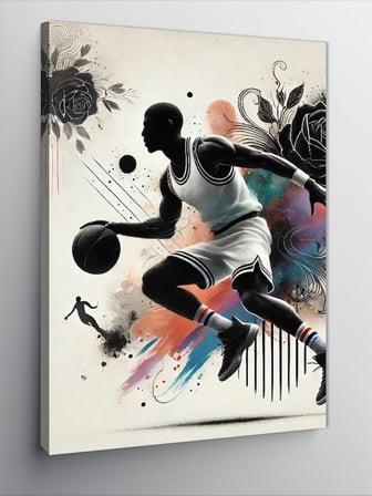 Kanvas Tablo Basketbolun Hareketi