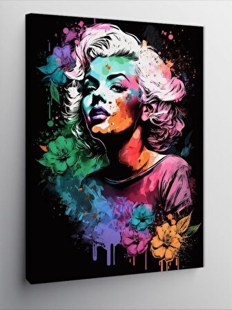 Kanvas Tablo Pastel Renkli Marilyn Monroe