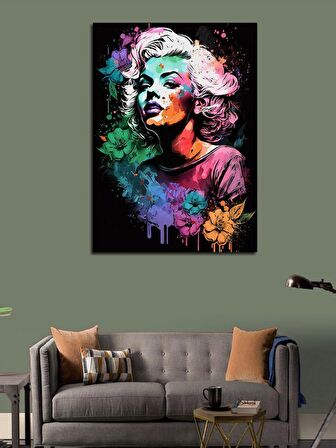 Kanvas Tablo Pastel Renkli Marilyn Monroe