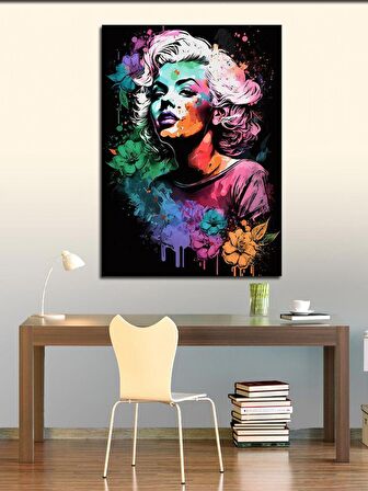 Kanvas Tablo Pastel Renkli Marilyn Monroe