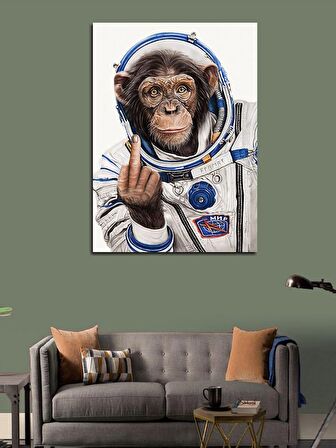 Kanvas Tablo Astranot Maymun