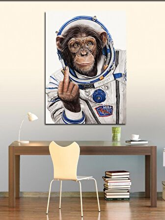 Kanvas Tablo Astranot Maymun
