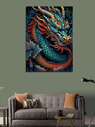 Kanvas Tablo Mistik Dragon Ejderha