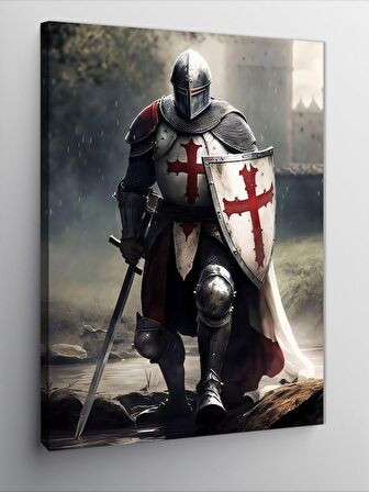 Kanvas Tablo Beyaz Knight
