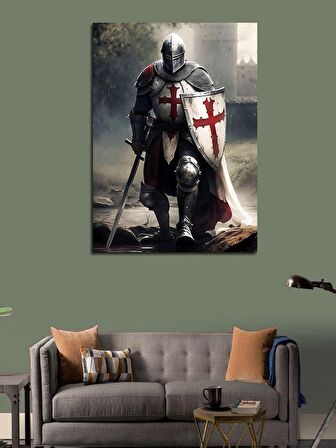 Kanvas Tablo Beyaz Knight