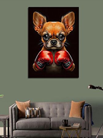 Kanvas Tablo sevimli boksör köpek