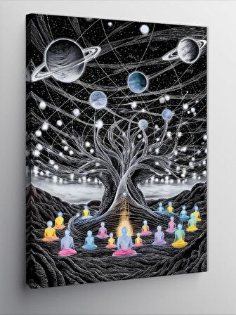 Kanvas Tablo Astral Yoga Meditasyon
