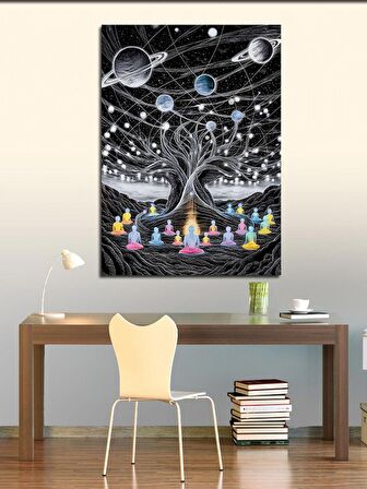 Kanvas Tablo Astral Yoga Meditasyon
