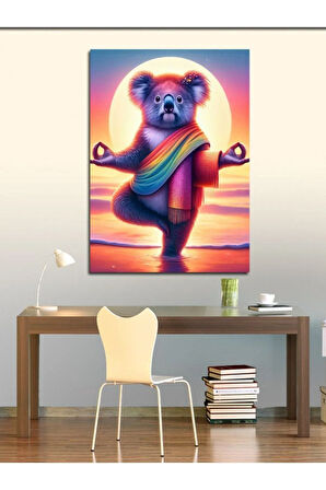 Kanvas Tablo Yoga Yapan Panda