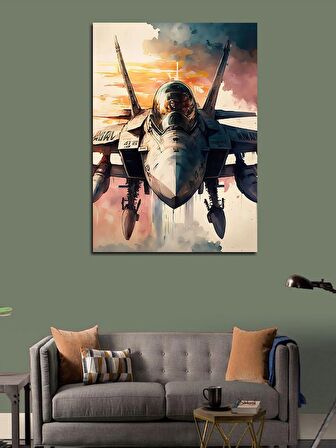 Kanvas Tablo F-14 Topgun Tomcat Savaş Uçağı