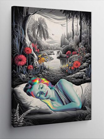Kanvas Tablo Kızın Uykusundaki Vadi