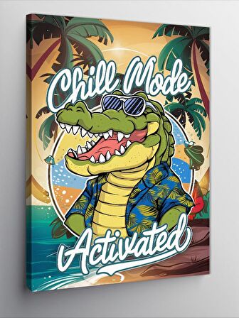 Kanvas Tablo Tatildeki Timsah