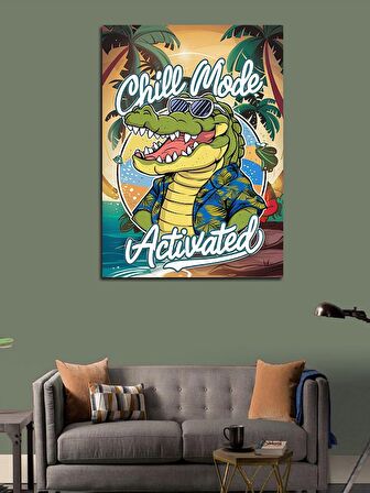 Kanvas Tablo Tatildeki Timsah