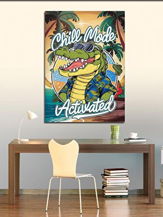 Kanvas Tablo Tatildeki Timsah