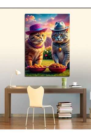 Kanvas Tablo Kedi Ailesi