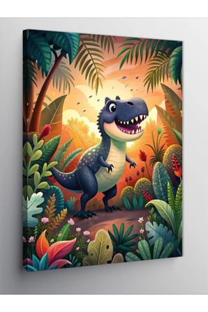 Kanvas Tablo T-Rex Dinozor