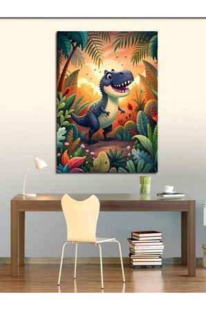 Kanvas Tablo T-Rex Dinozor