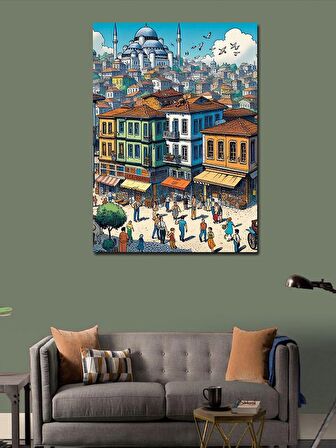 Kanvas Tablo İstanbul'Da Bir Semt