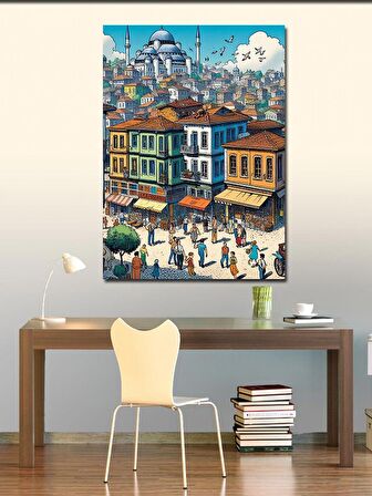 Kanvas Tablo İstanbul'Da Bir Semt