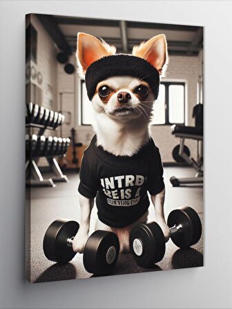 Kanvas Tablo Vücut Çalışan Köpek