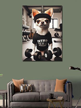 Kanvas Tablo Vücut Çalışan Köpek