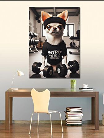 Kanvas Tablo Vücut Çalışan Köpek