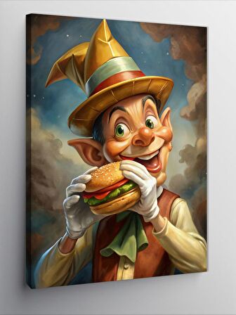 Kanvas Tablo Hamburger Ve Cin
