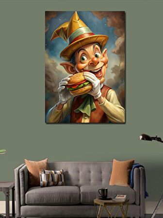 Kanvas Tablo Hamburger Ve Cin