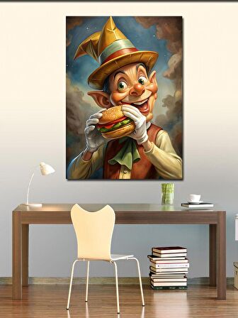 Kanvas Tablo Hamburger Ve Cin